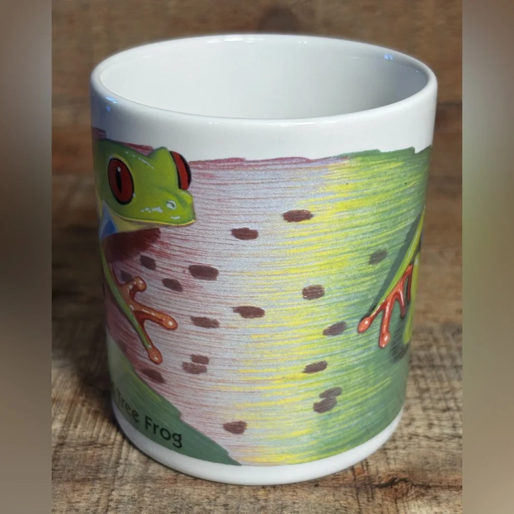 Pedro Gonzalez Red Eyed Tree Frog Coffee Mug VTG Academy Store SF 1990 CAS